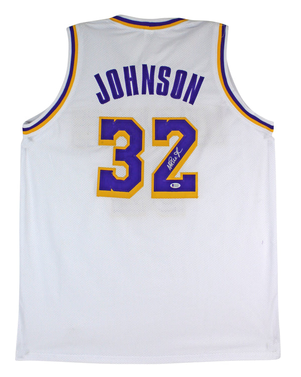 🏀💜💛 MAGIC JOHNSON SIGNED LAKERS JERSEY ✍️🏆
