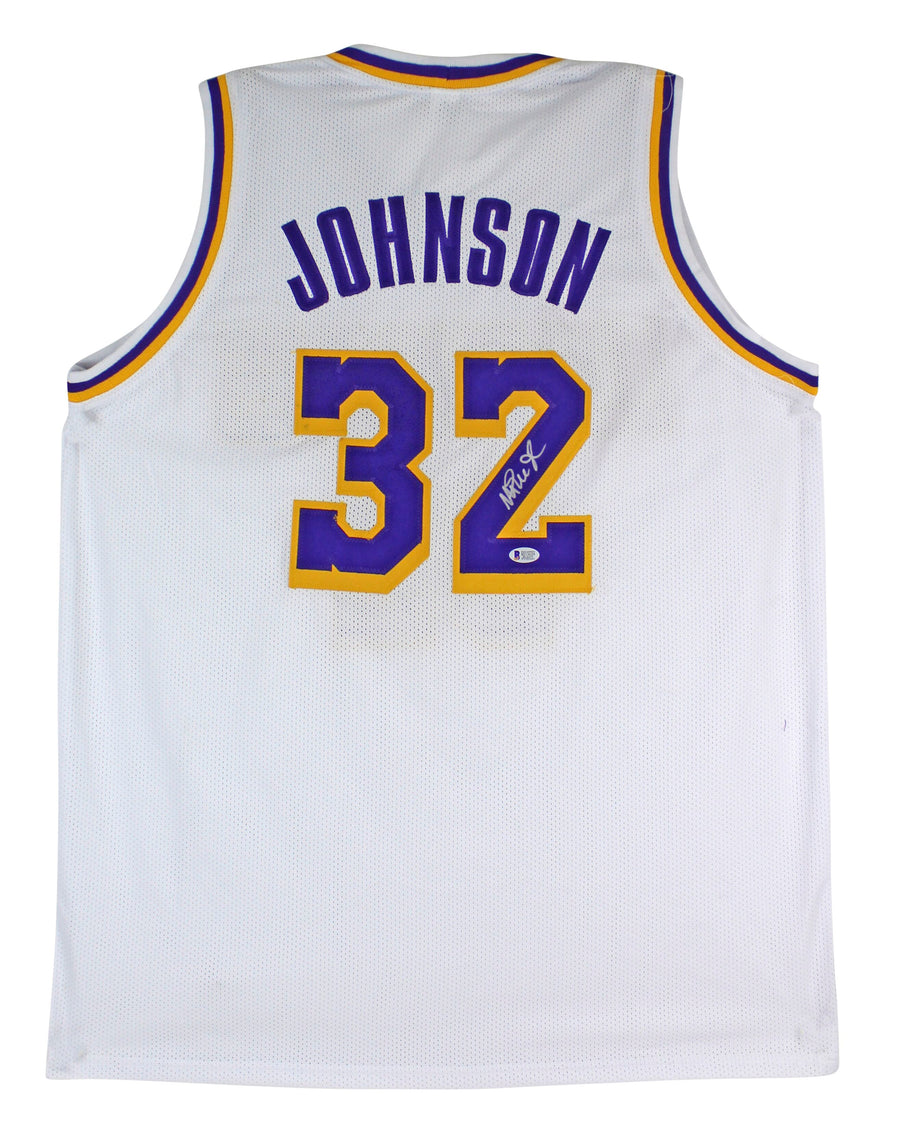 🏀💜💛 MAGIC JOHNSON SIGNED LAKERS JERSEY ✍️🏆