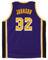 🏀💜💛 MAGIC JOHNSON SIGNED JERSEY – BECKETT HOLOGRAM ✍️🏆