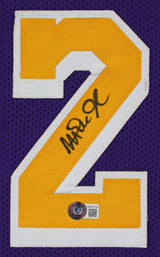 🏀💜💛 MAGIC JOHNSON SIGNED JERSEY – BECKETT HOLOGRAM ✍️🏆
