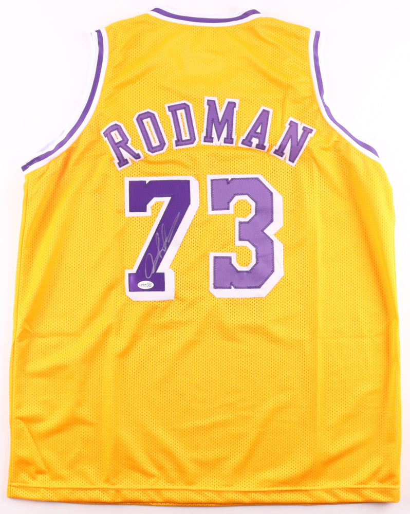 🏀 DENNIS RODMAN SIGNED LA LAKERS JERSEY